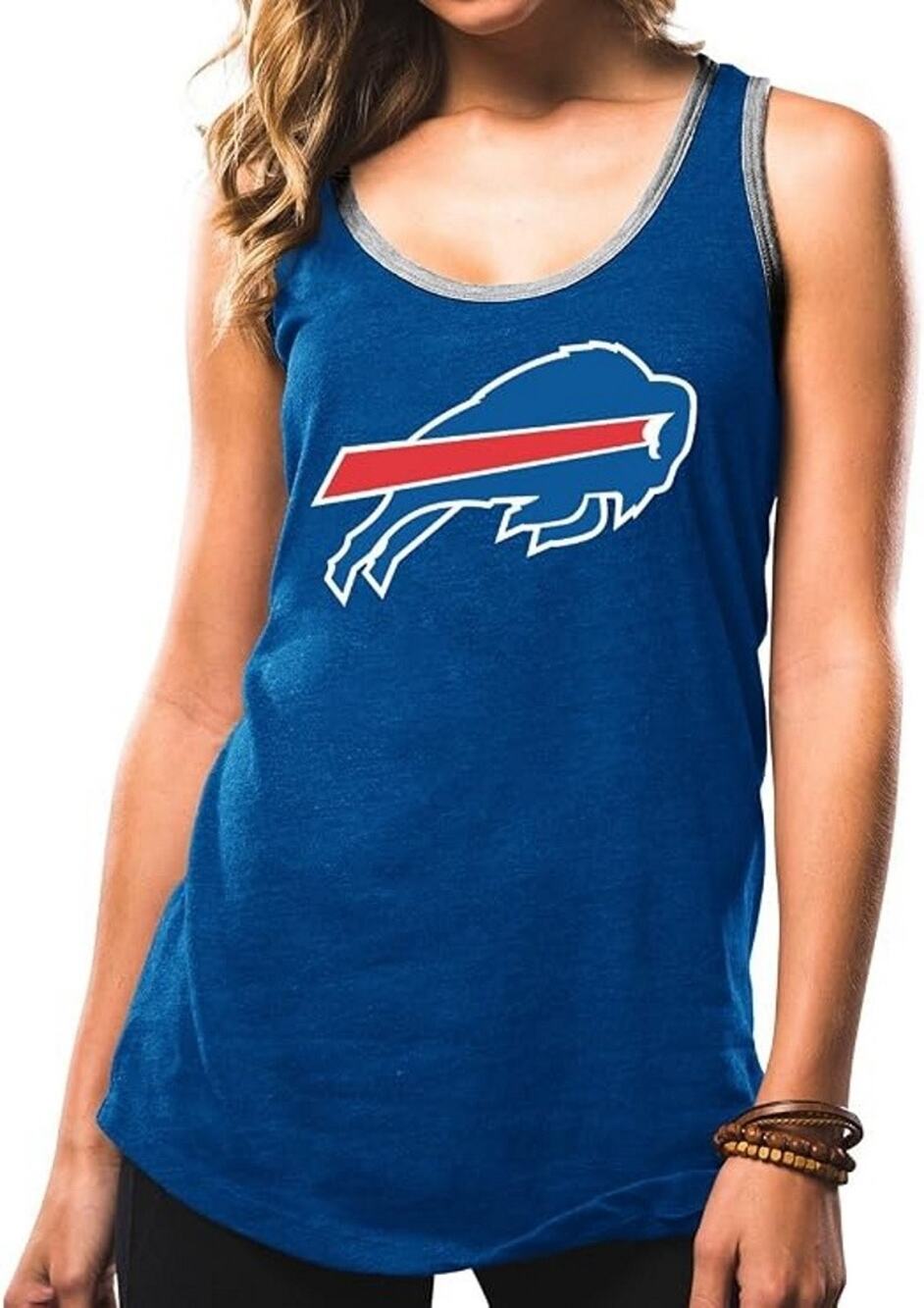 Majestic Women's Buffalo Bills Tested Tri-Blend Tank Top - L